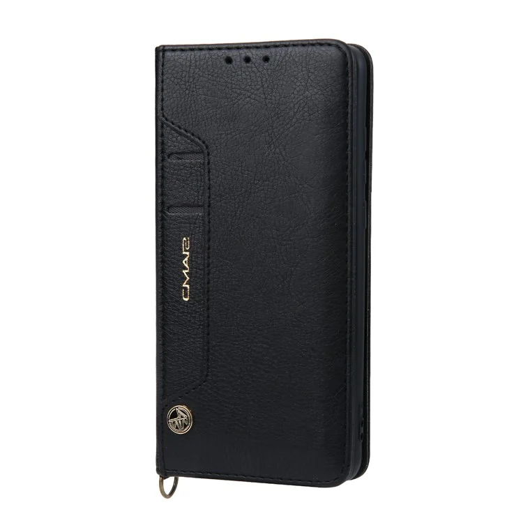 CMAI2 PU Leder Ständer Geldbörse Handyhülle für Huawei P30 - Schwarz