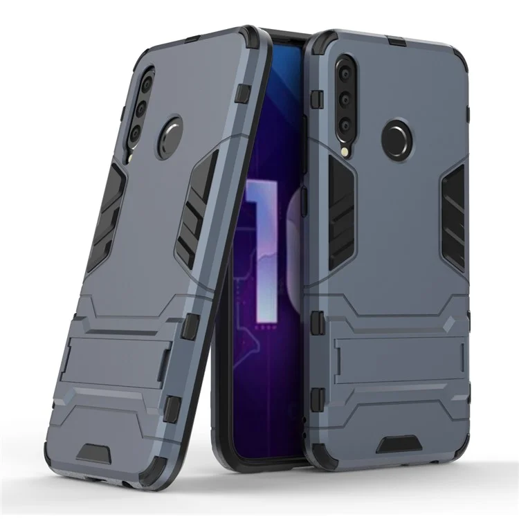 Case Híbrida de Plástico + TPU Com Kickstand Para Huawei Honor 20i / Honra 10i / Honra 20 Lite - Azul Escuro