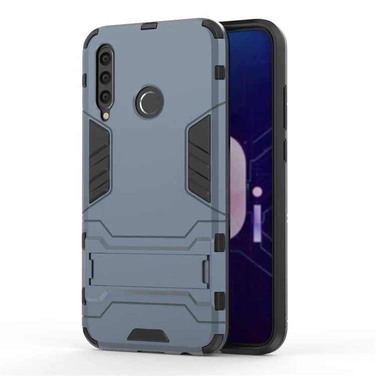 Case Híbrida de Plástico + TPU Com Kickstand Para Huawei Honor 20i / Honra 10i / Honra 20 Lite - Azul Escuro