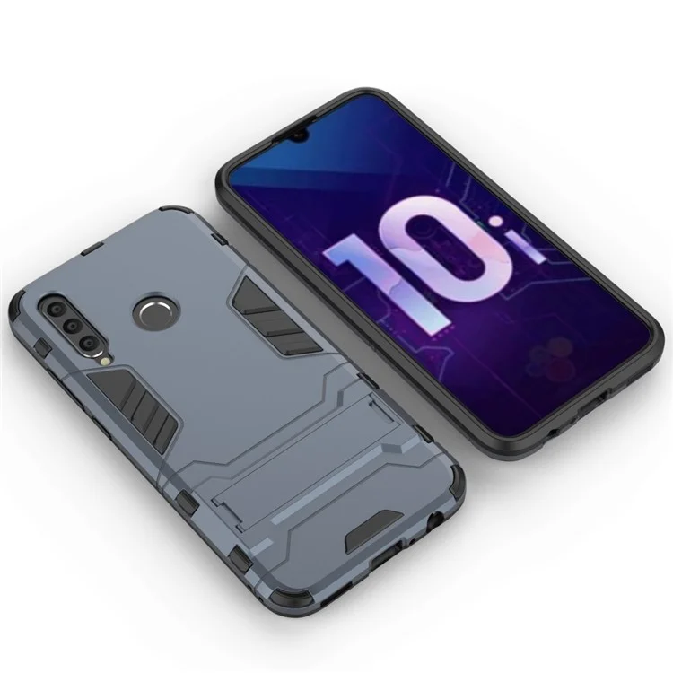 Case Híbrida de Plástico + TPU Com Kickstand Para Huawei Honor 20i / Honra 10i / Honra 20 Lite - Azul Escuro