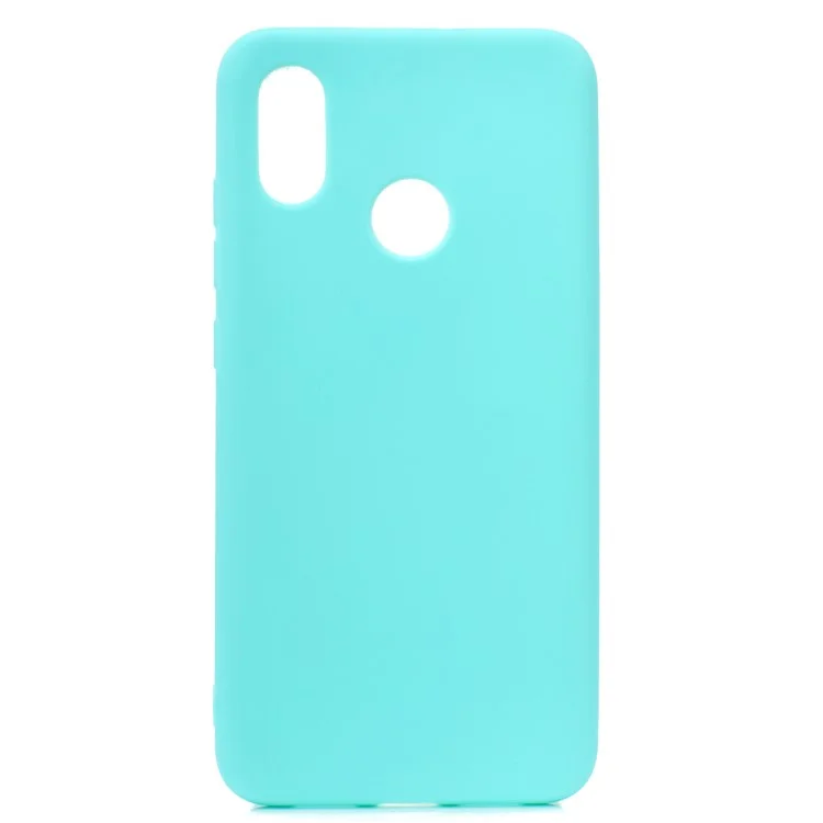 Candy-Farbe Soft TPU Handyhülle für Huawei Y6 (2019, mit Fingerabdrucksensor) / Y6 Prime (2019) - Cyan
