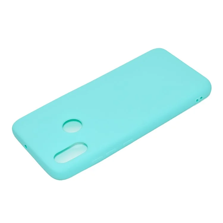Candy-Farbe Soft TPU Handyhülle für Huawei Y6 (2019, mit Fingerabdrucksensor) / Y6 Prime (2019) - Cyan