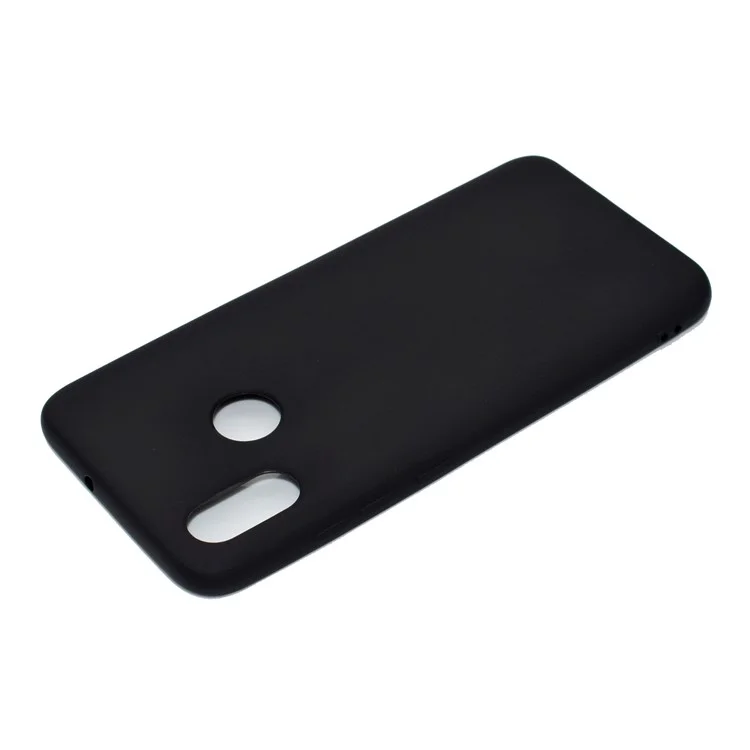 Candy Color Soft TPU Case de Telefone Para Huawei Y6 (2019, Com Sensor de Impressão Digital) / Y6 Prime (2019) - Preto