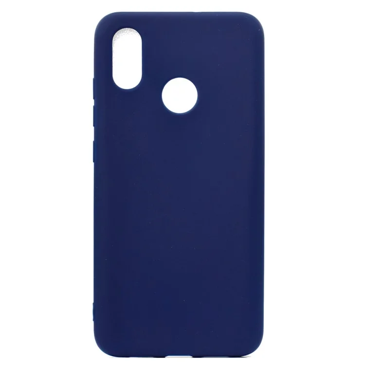 Candy Color Soft TPU Phone Case for Huawei Y6 (2019, with Fingerprint Sensor) / Y6 Prime (2019) - Dark Blue