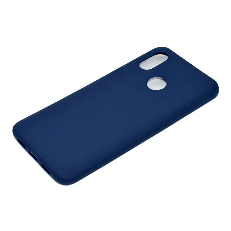 Candy Color Soft TPU Phone Case for Huawei Y6 (2019, with Fingerprint Sensor) / Y6 Prime (2019) - Dark Blue