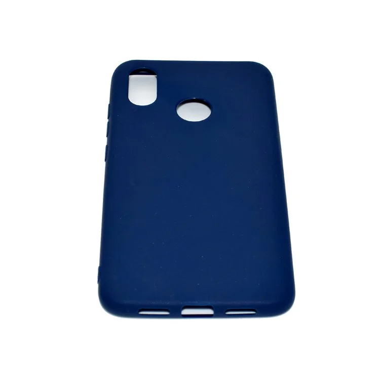 Candy Color Soft TPU Phone Case for Huawei Y6 (2019, with Fingerprint Sensor) / Y6 Prime (2019) - Dark Blue