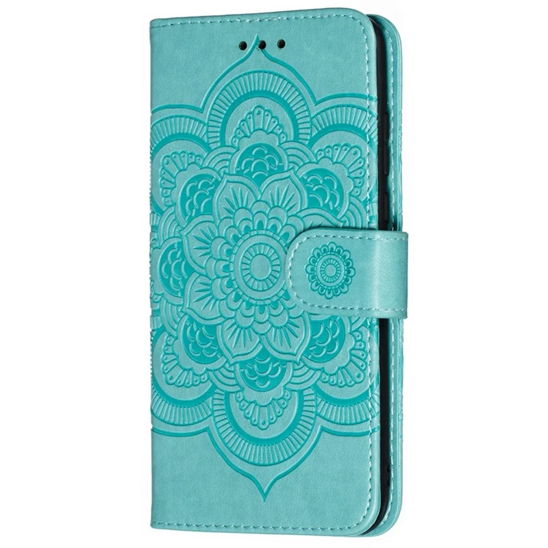 Para Huawei P30 Lite/nova 4e/P30 lite New Edition Imprint Mandala Flower Phone Cover Case Leather Wallet - Verde