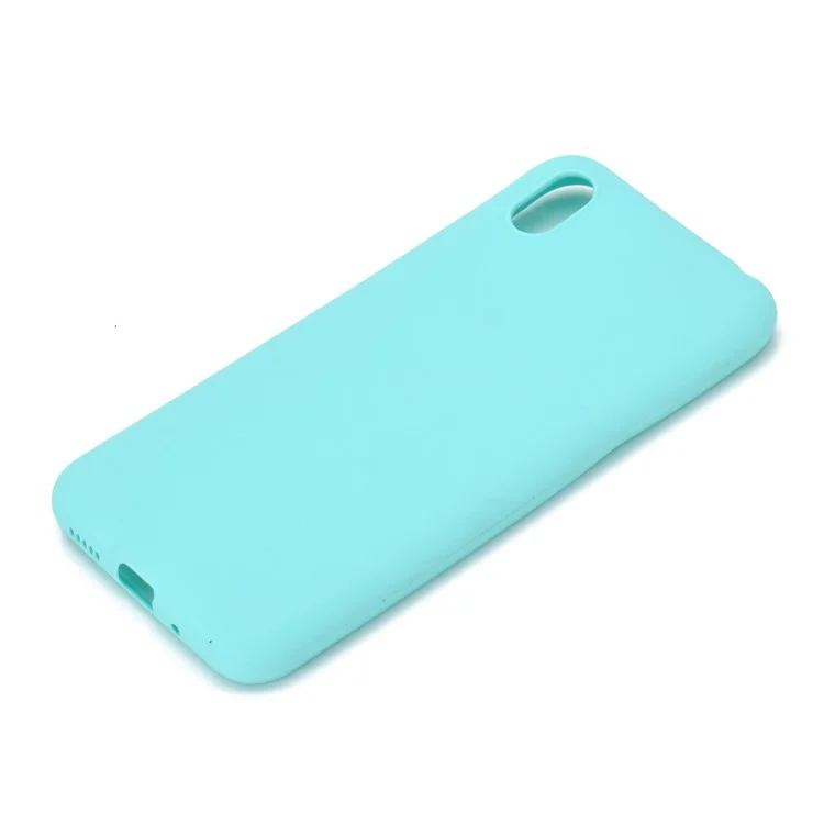 Solid Color Matte TPU Soft Mobile Phone Cover for Huawei Honor 8S / Y5 (2019) - Cyan