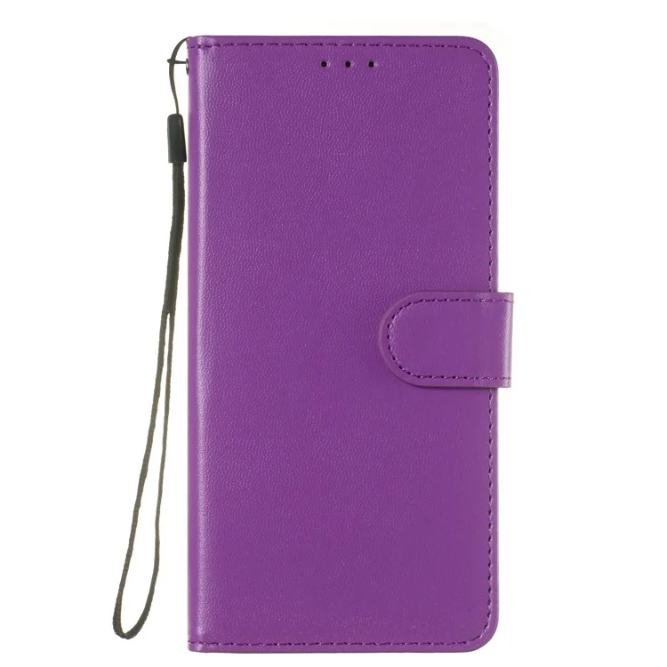 Einfarbige Leder-Brieftasche, Ständer, Telefonhülle für Huawei P30 Pro - Lila