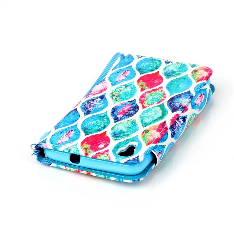 Patterned Leather Wallet Stand Case for Huawei Honor 4A / Y6 - Colorful Leaves