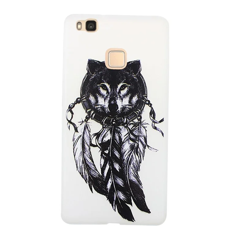 Noctilucent TPU Protective Cover for Huawei P9 Lite - Dream Catcher and Wolf