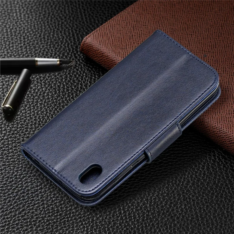 Imprint Butterfly Leather Wallet Case for Huawei Y5 (2019) / Honor 8S - Blue