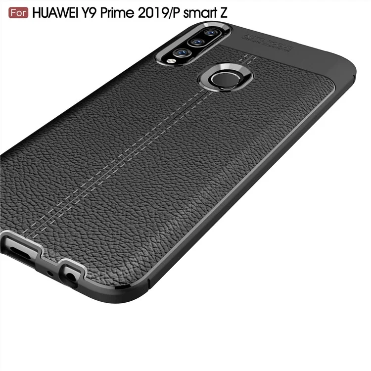 Litchi Texture TPU Case Для Huawei P Smart Z / Y9 Prime (2019) / Честь 9x (глобальный) - Черный