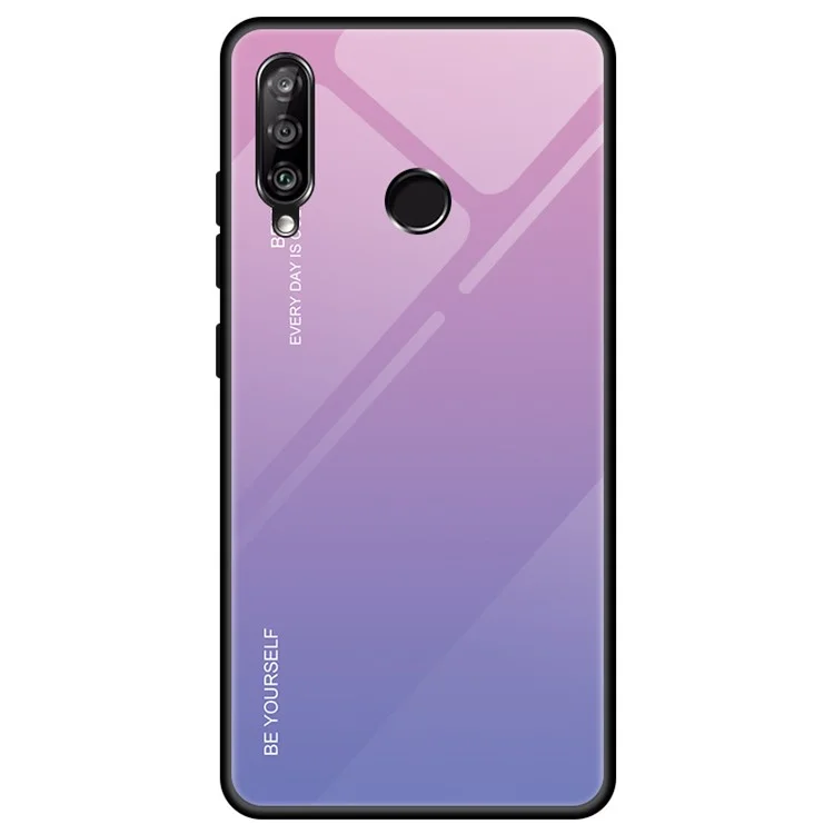 Couleur de Gradient Verre + TPU Hybrid Case Pour Huawei Honor 10i / 20i / P Smart + 2019 / Profitez de 9 - Rose / Violet Clair