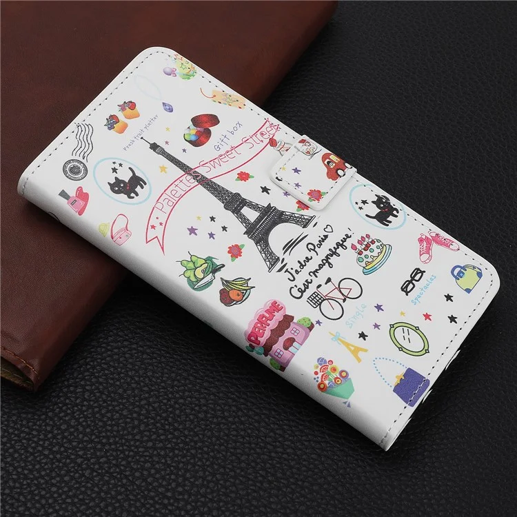 Pattern Printing Leather Wallet Stand Case for Huawei Honor 20S / Honor 20 / nova 5T - Eiffel Tower