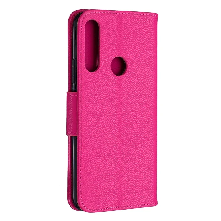 Litchi Texture en Cuir Portefeuille de Support Pour Huawei P Intelligent Z - Rose