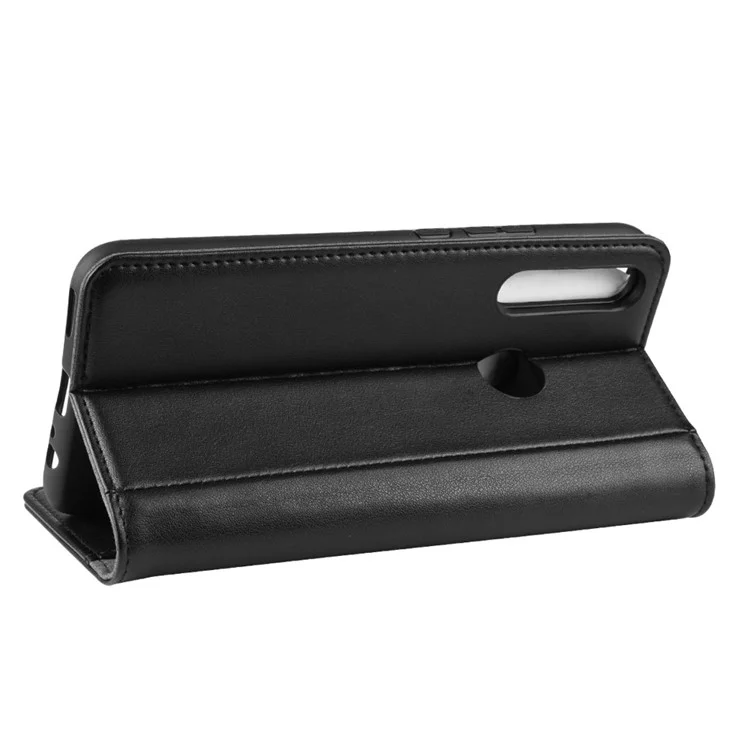 Funda de cartera de cuero genuino dividido para Huawei Honor 9X (Global) / P Smart Z / Y9 Prime 2019 / nova 5i - Negro