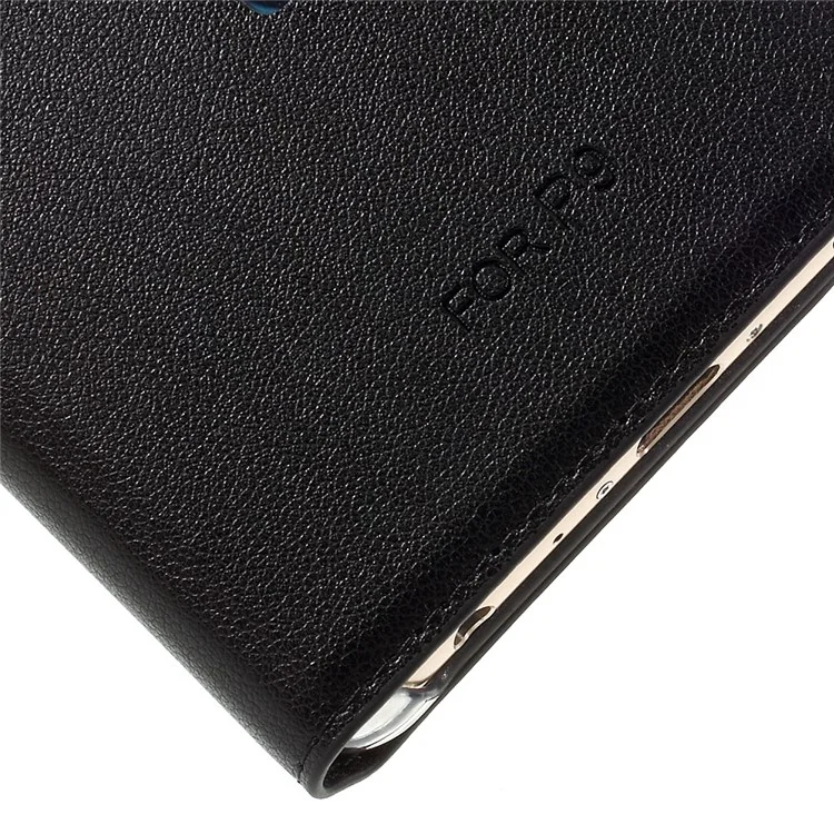Wake / Sleep View Window Leather Protective Case for Huawei P9 - Black