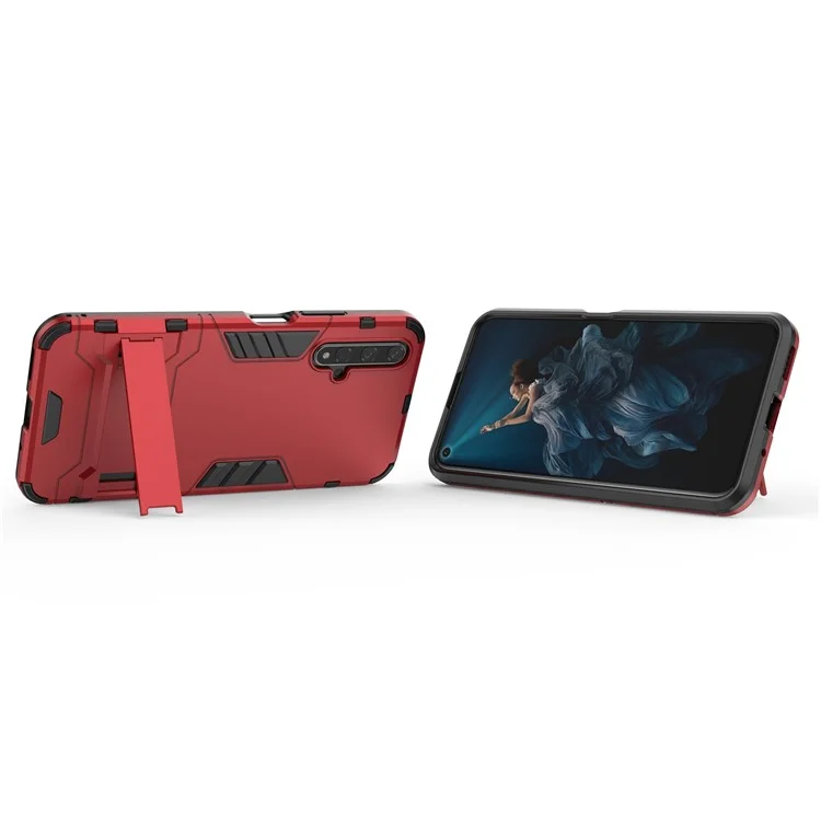 Guard PC + TPU Mobile Phone Case with Kickstand for Huawei Honor 20/Honor 20S - Red