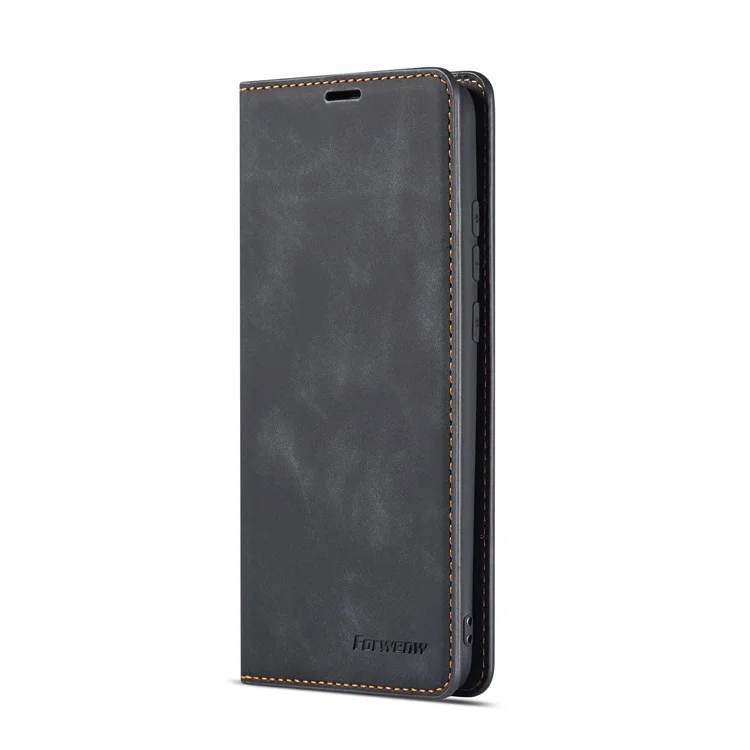 FORWENW Fantasy Series Silky Touch Leather Wallet Case for Huawei P Smart Plus 2019 / Enjoy 9s - Black