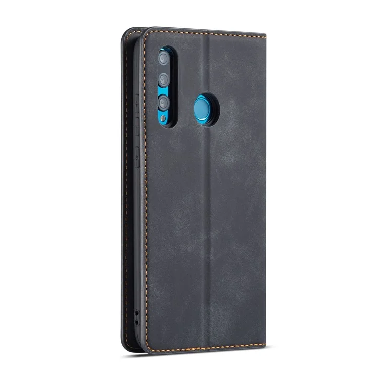 FORWENW Fantasy Series Silky Touch Leather Wallet Case for Huawei P Smart Plus 2019 / Enjoy 9s - Black