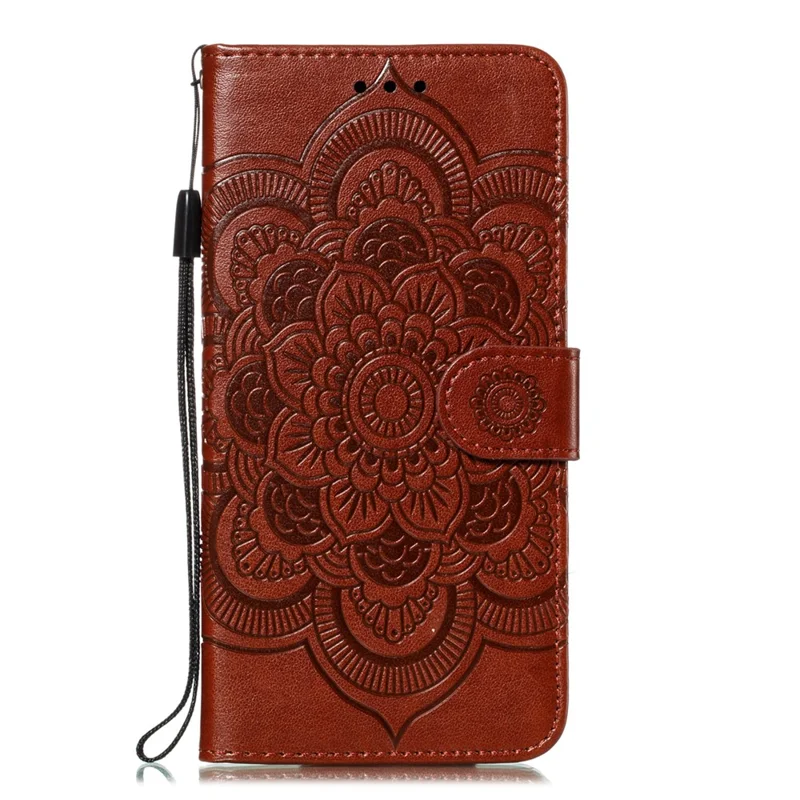 Estuche de Cuero con Estampado de Flor de Mandala para Samsung Galaxy Note 10 / Note 10 5G - Panda Plus / 10 Plus 5G - Bluswn
