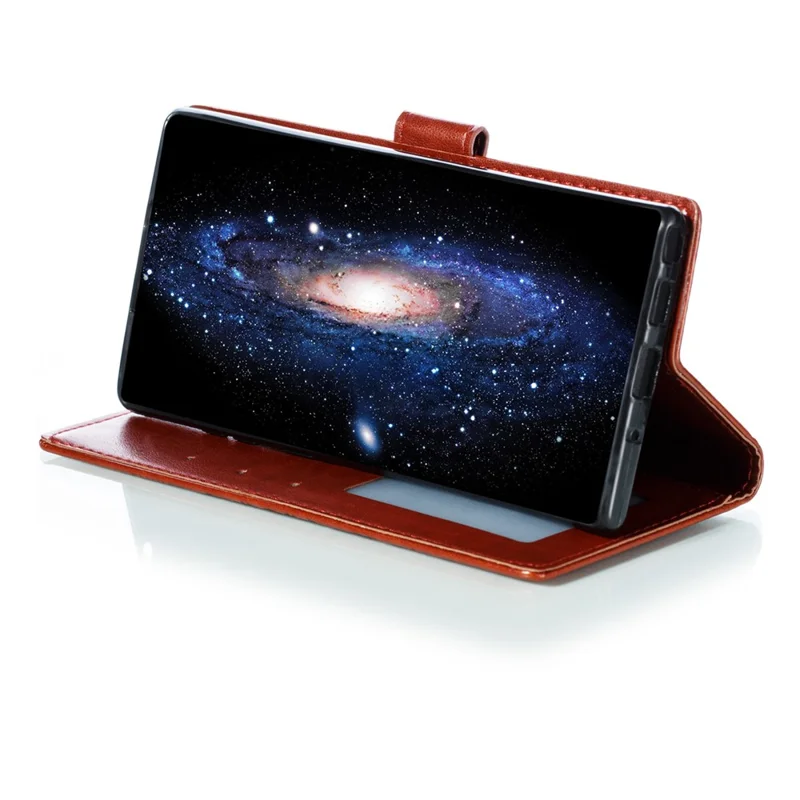 Estuche de Cuero con Estampado de Flor de Mandala para Samsung Galaxy Note 10 / Note 10 5G - Panda Plus / 10 Plus 5G - Bluswn