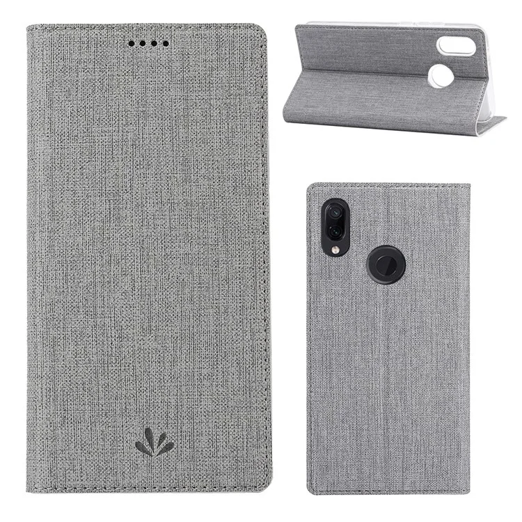 Vili Dmx Cross Texture Terbase Case in Pelle Per Huawei P Smart Z - Grigio