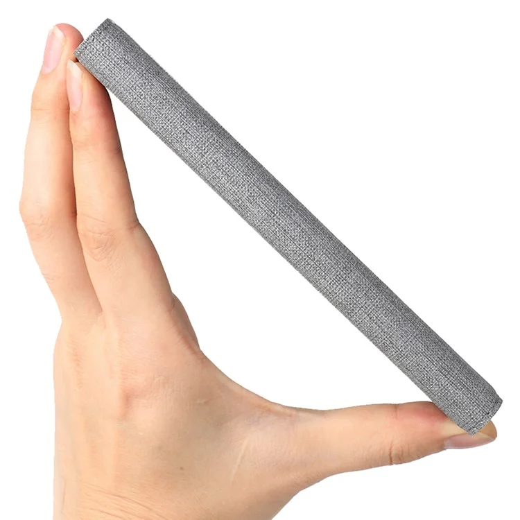 VILI DMX Capa de Couro com Suporte e Textura Cruzada para Huawei P Smart Z - Cinza 