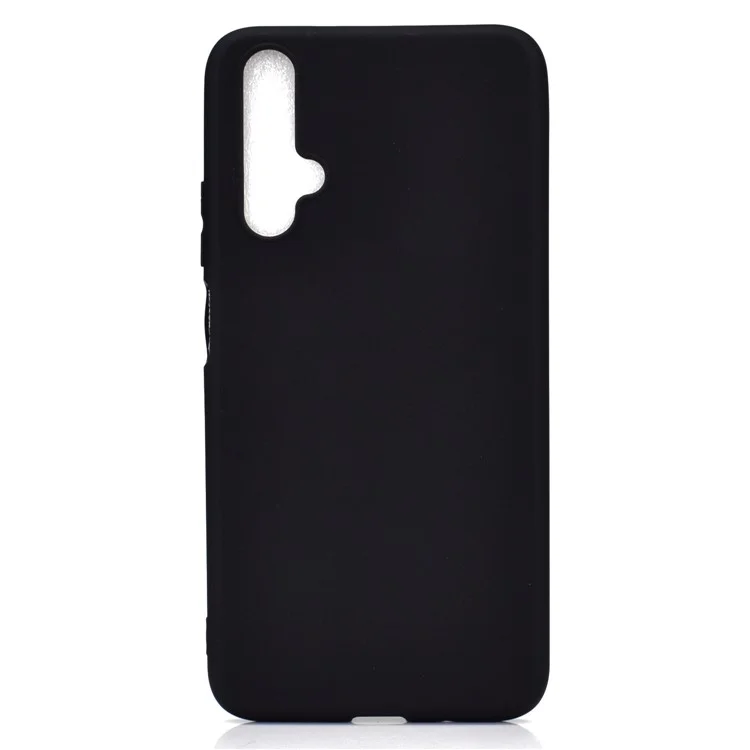 Color Sólido Case TPU de Esmalte Suave Para Huawei Honor 20s / Honor 20 / Nova 5T - Negro