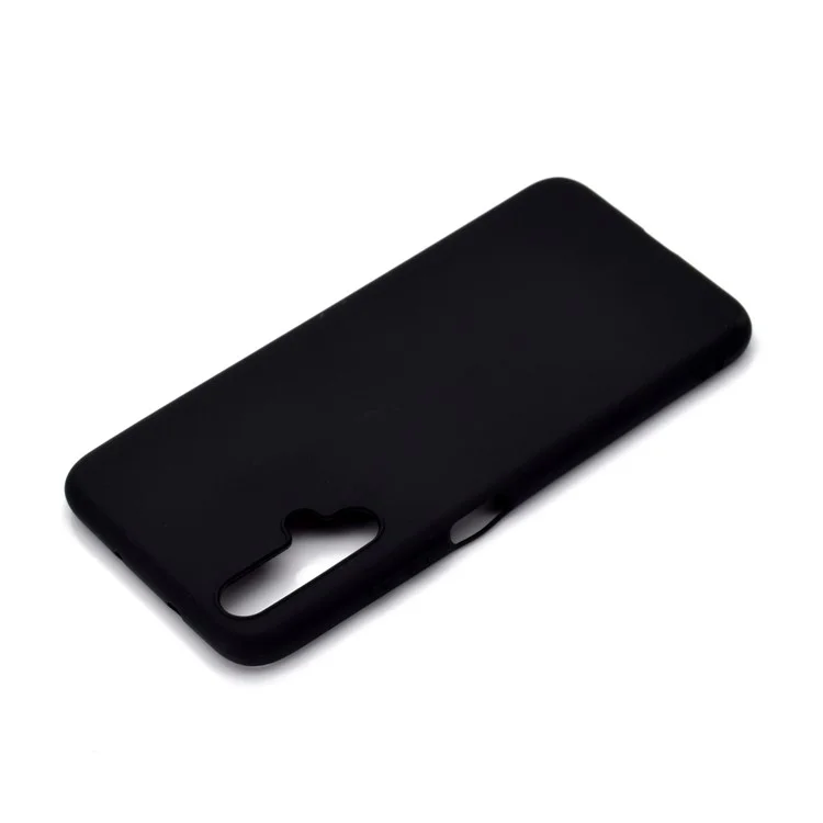 Color Sólido Case TPU de Esmalte Suave Para Huawei Honor 20s / Honor 20 / Nova 5T - Negro