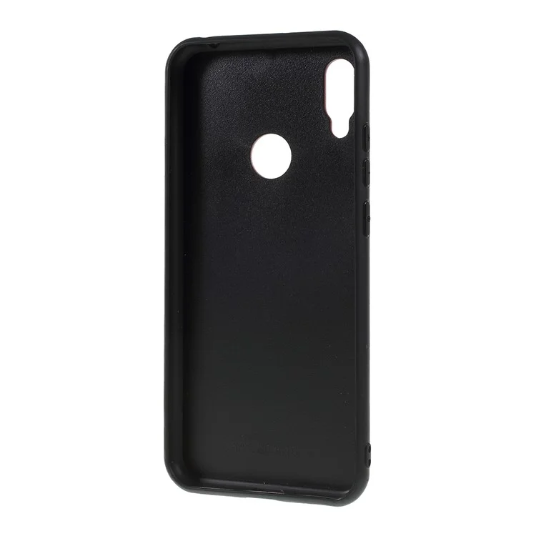 Gradient-Farb-Glas + PC + TPU-Hybrid-Hülle für Huawei Y6 (2019, mit Fingerabdrucksensor) / Y6 Prime (2019) - Pink / Lila