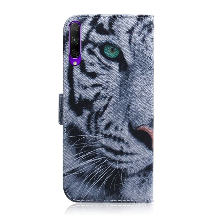 Printing Skin Leather Phone Case for Huawei Y9s/P smart Pro 2019/Honor 9X (For China)/9X Pro - Tiger