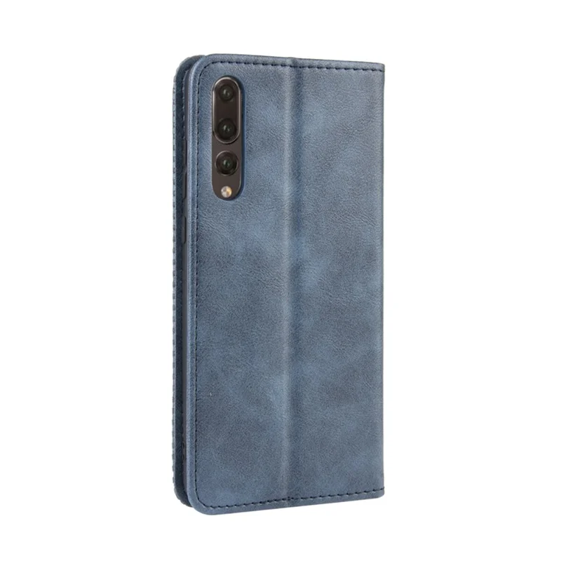 Retro Leder Brieftasche Telefon Shell Hülle Für Huawei P20 Pro - Blau