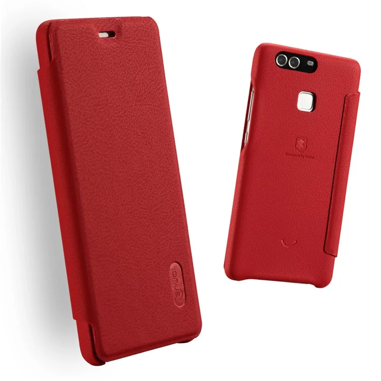 LENUO Ledream Series Leather Cover for Huawei P9 Plus - Red