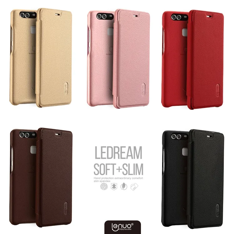LENUO Ledream Series Leather Cover for Huawei P9 Plus - Red