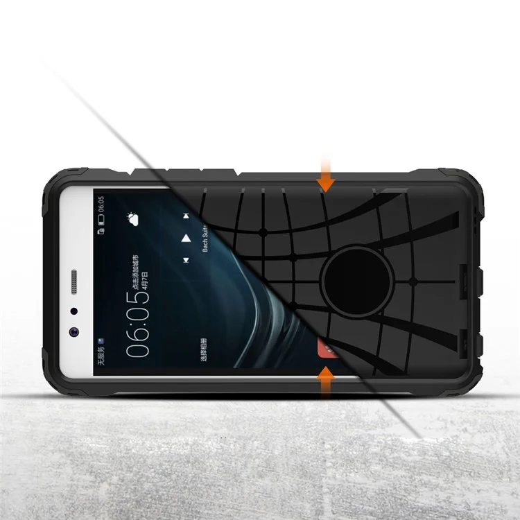 Armor Guard PC + TPU Hybrid Case for Huawei P9 - Black