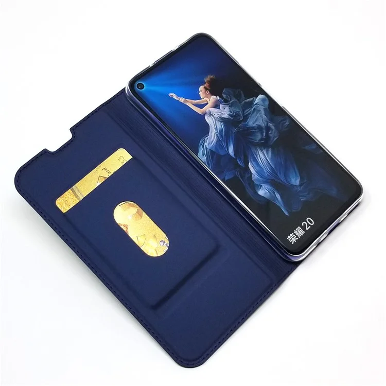 Magnetic Adsorption Leather Case for Huawei Honor 20S / Honor 20 / nova 5T in Thailand - Blue