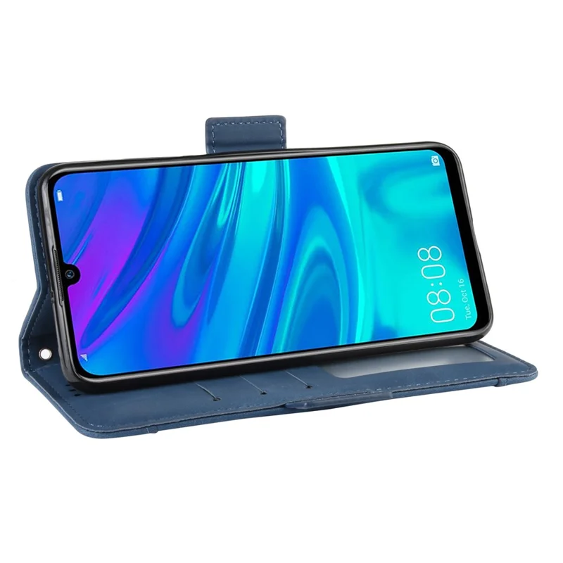 PU Leather Stand Wallet Phone Casing Protection Cover for Huawei P30 Lite/New Edition/nova 4e / Honor 20s Global Edition - Blue