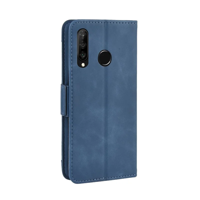 PU Leather Stand Wallet Phone Casing Protection Cover for Huawei P30 Lite/New Edition/nova 4e / Honor 20s Global Edition - Blue