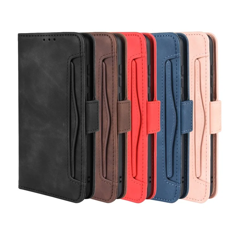 Capa de Telefone da Carteira de Couro Com Slots de Várias Cartas Shell Para Huawei P20 Pro - Preto