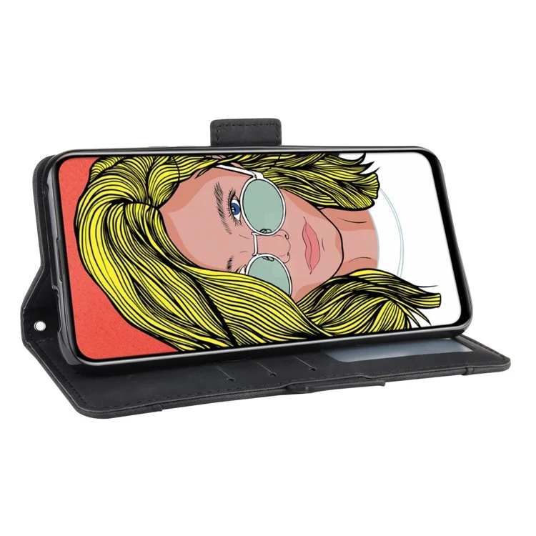 Capa de couro PU com vários compartimentos para cartão para Huawei Honor 9X (Global)/ P Smart Z / Y9 Prime 2019 / Enjoy 10 Plus - Preto