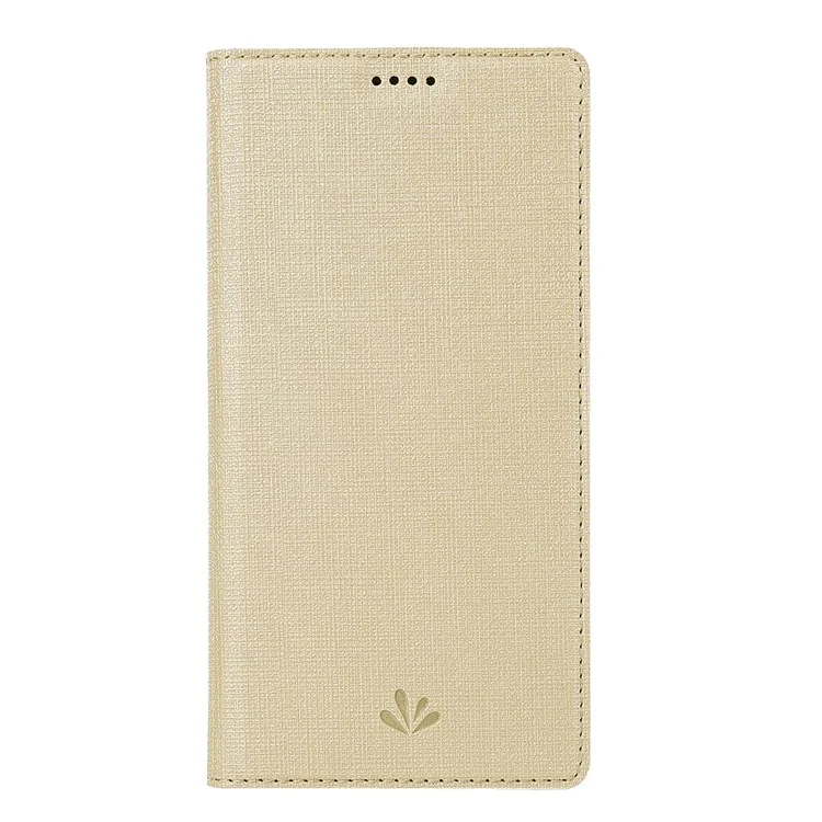 VILI DMX Cross Texture Leather Stand Case with Card Slot for Huawei Honor 9X (For China) / 9X Pro - Gold