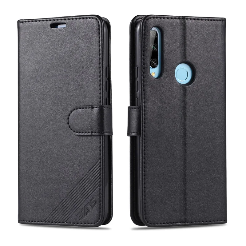 AZNS PU Leather Wallet Case for Huawei Honor 9X (Global)/ P Smart Z/Y9 Prime 2019 - Black