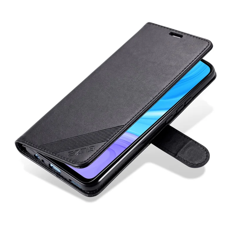 AZNS PU Leather Wallet Case for Huawei Honor 9X (Global)/ P Smart Z/Y9 Prime 2019 - Black