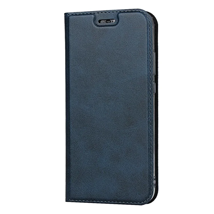 TPU+PU Leather Phone Stand Shell with Lanyard for Huawei P20 Lite (2018)/Nova 3e - Blue