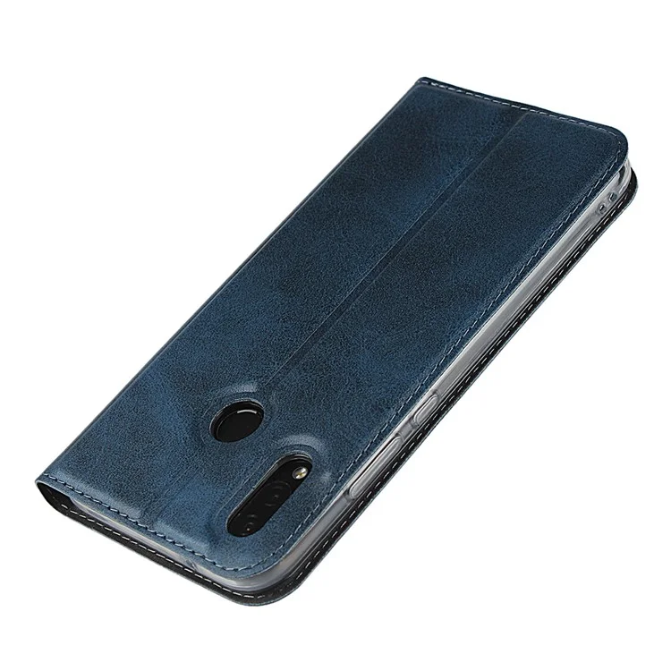 TPU+PU Leather Phone Stand Shell with Lanyard for Huawei P20 Lite (2018)/Nova 3e - Blue