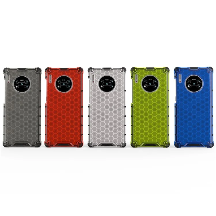 Honeycomb Style Shock-proof TPU + PC Shell for Huawei Mate 30 Pro - White