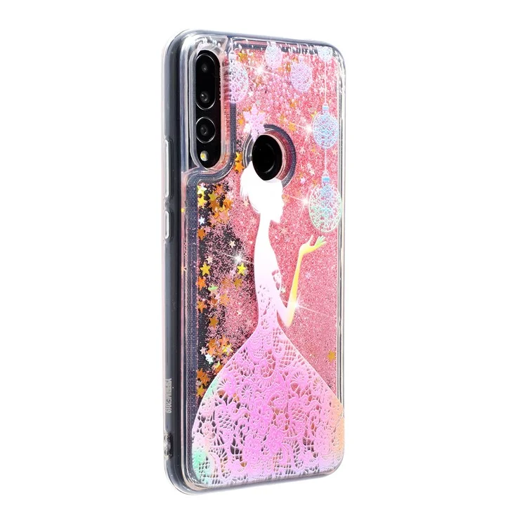 Pó de Glitter em Relevo Quicksand TPU Back Shell para Huawei P Smart Z - Bela Garota