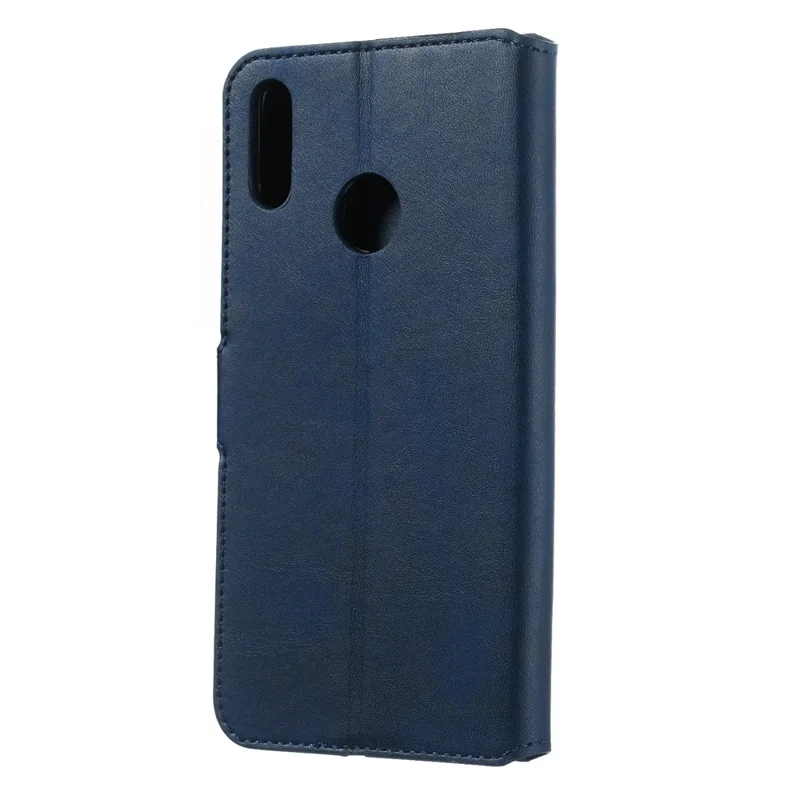 Klassieke Wallet Leren Standaard Telefoonbeschermhoes voor Huawei Y7 (2019) / Enjoy 9 / Y7 Pro (2019) - Blauw